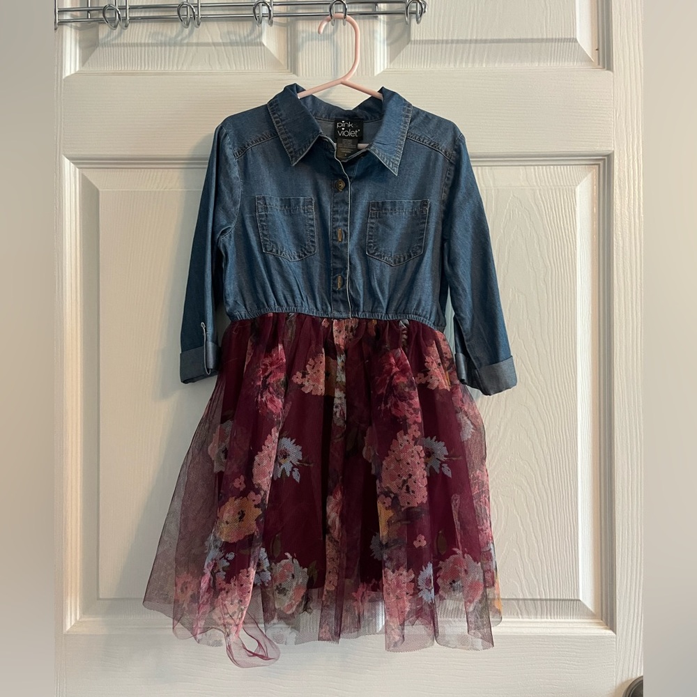 Pink Violet denim dress